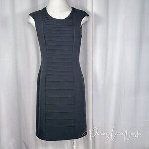Calvin Klein Cap Sleeve Sheath Career Dress Black